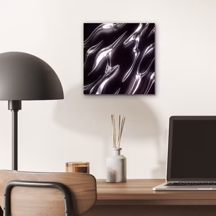 Alu-Dibond-Bild - Glas – Formen – Abstrakt — 6