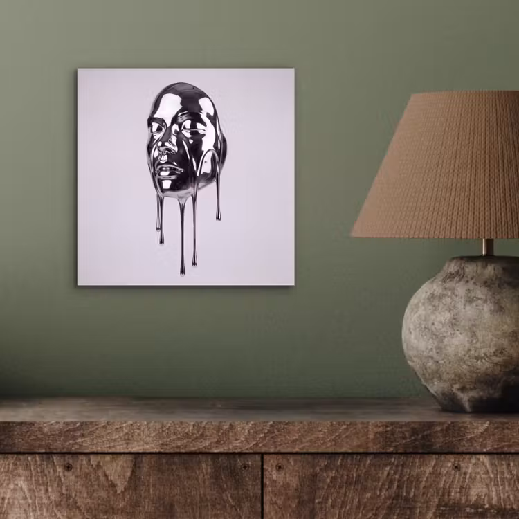 Alu-Dibond-Bild - Kopf – Schmelzend – Abstrakt — 3