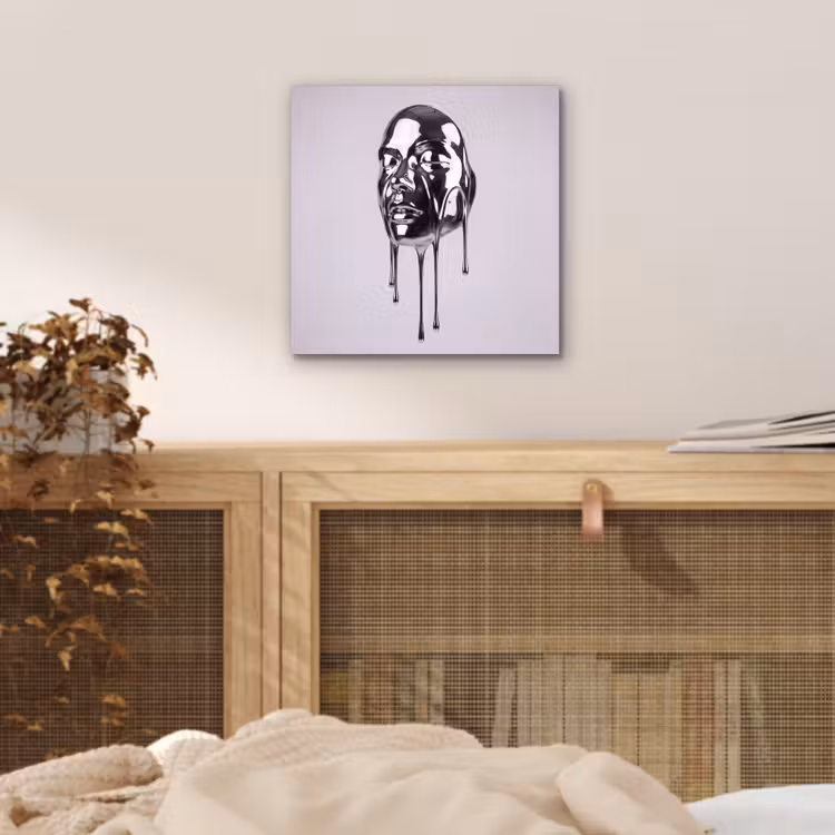 Alu-Dibond-Bild - Kopf – Schmelzend – Abstrakt — 4