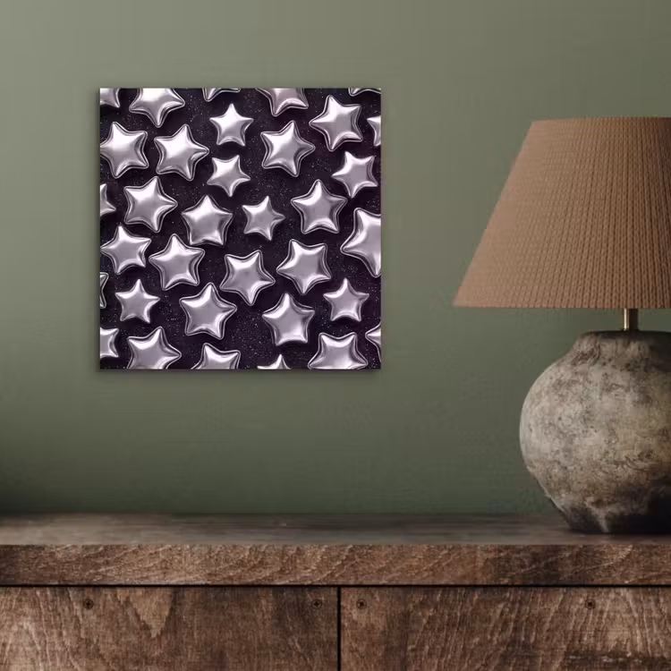 Alu-Dibond-Bild - Sterne – Glänzend – Muster — 3