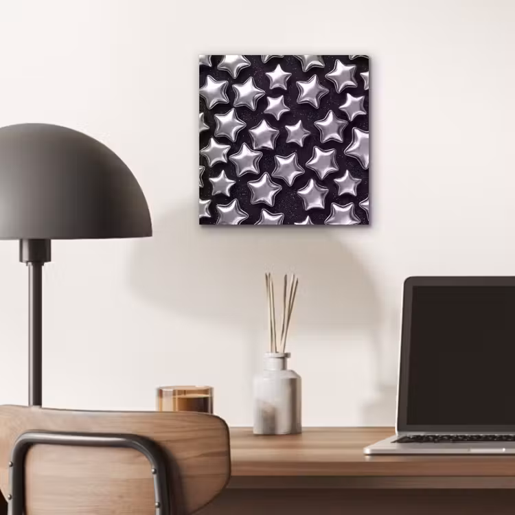 Alu-Dibond-Bild - Sterne – Glänzend – Muster — 6