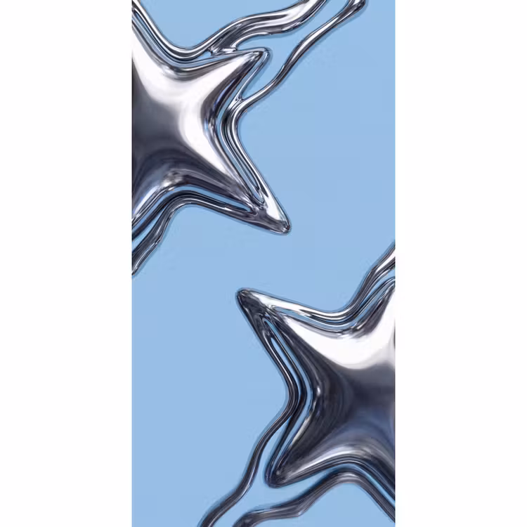 Tapete - Sterne – Flüssig – Silber — 2