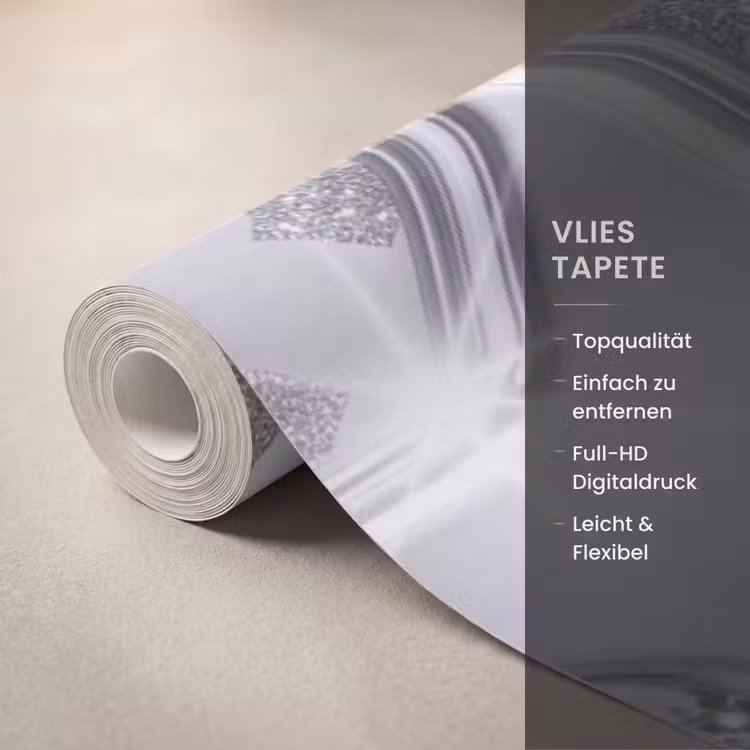 Tapete - Sterne – Silber – Abstrakt — 3