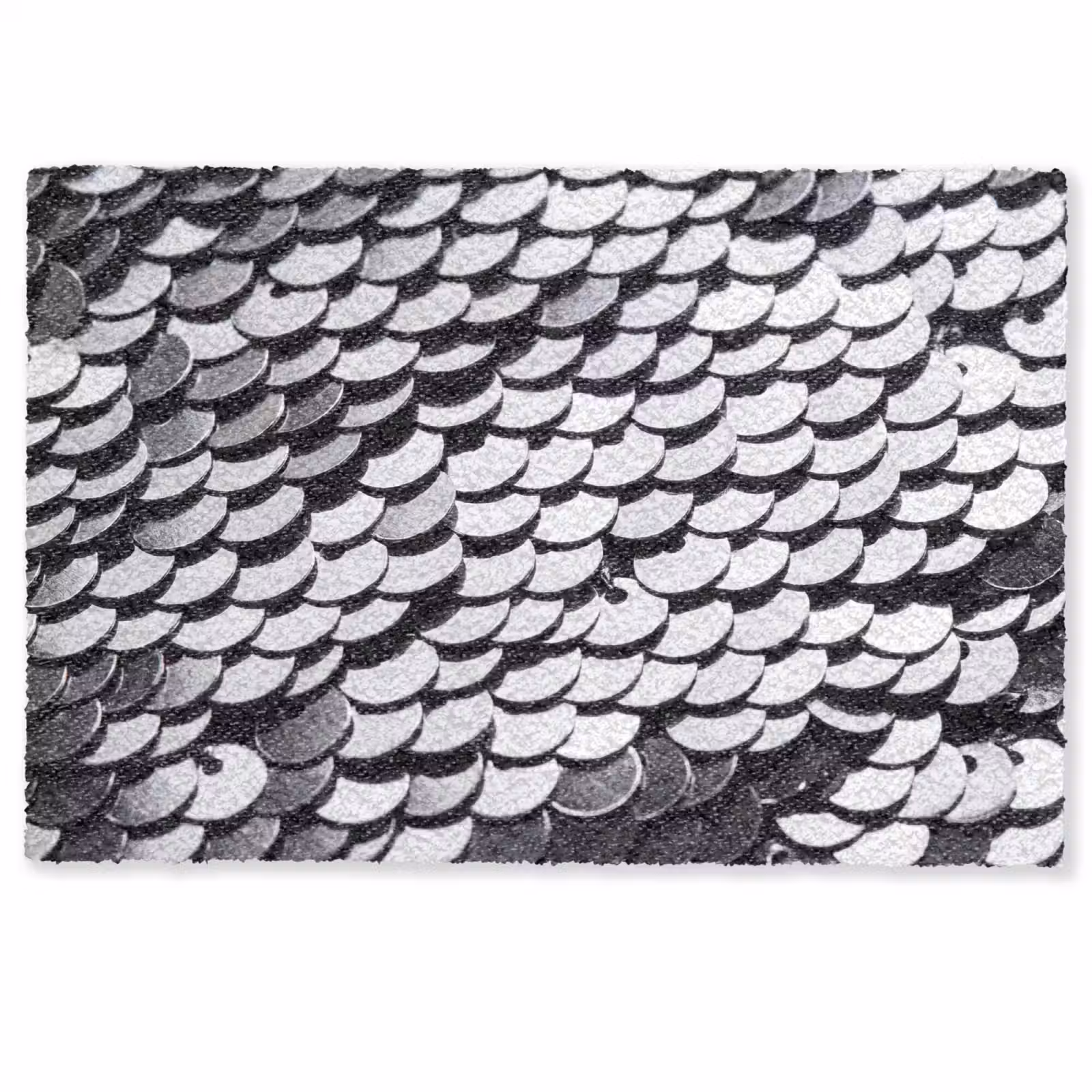 Fußmatte - Pailletten – Silber – Muster — 1