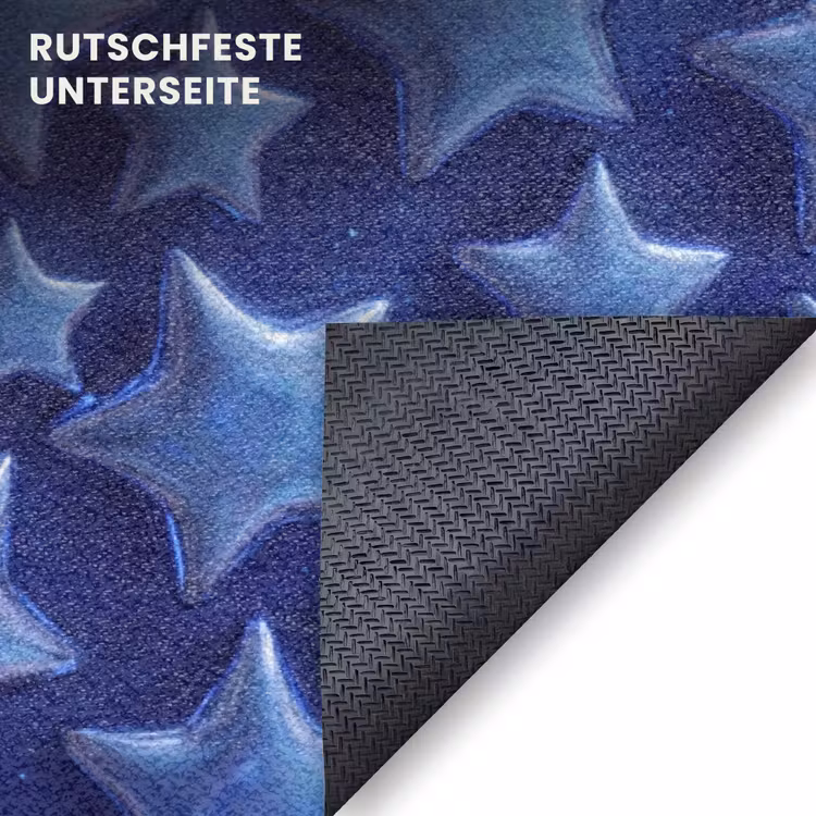 Fußmatte - Muster mit blauen Sternen — 6