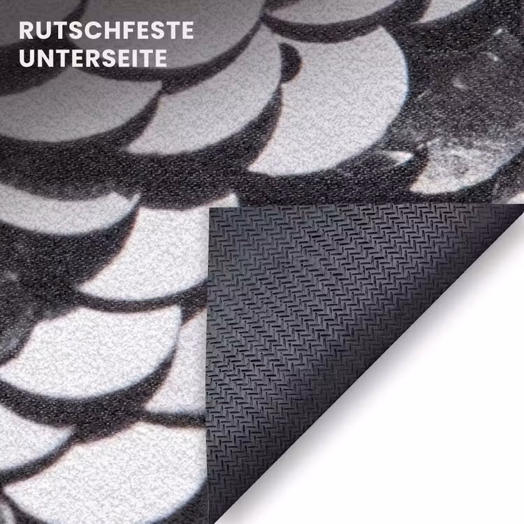 Fußmatte - Pailletten – Silber – Muster — 6