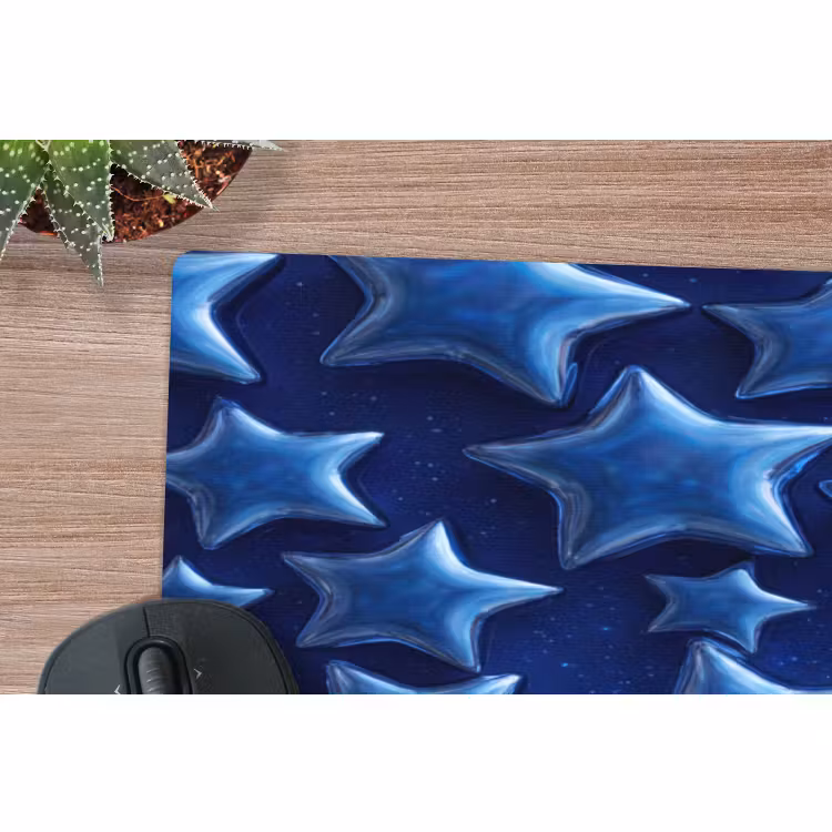 Mauspad - Muster mit blauen Sternen — 5