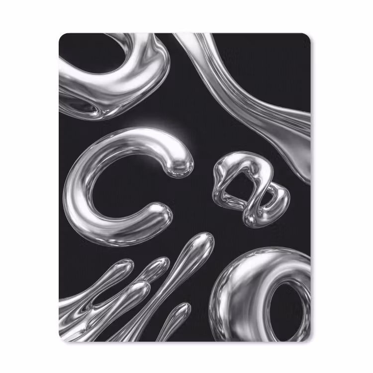Mauspad - Zusammenfassung – Formen – Silber — 1