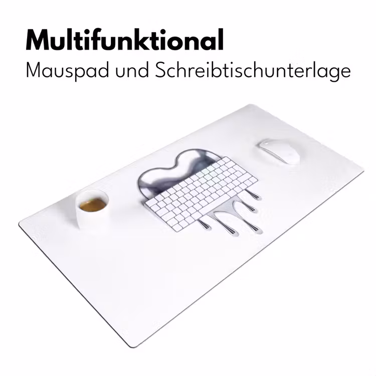 Schreibtischunterlage - Silbernes Herz – Abstrakt — 4