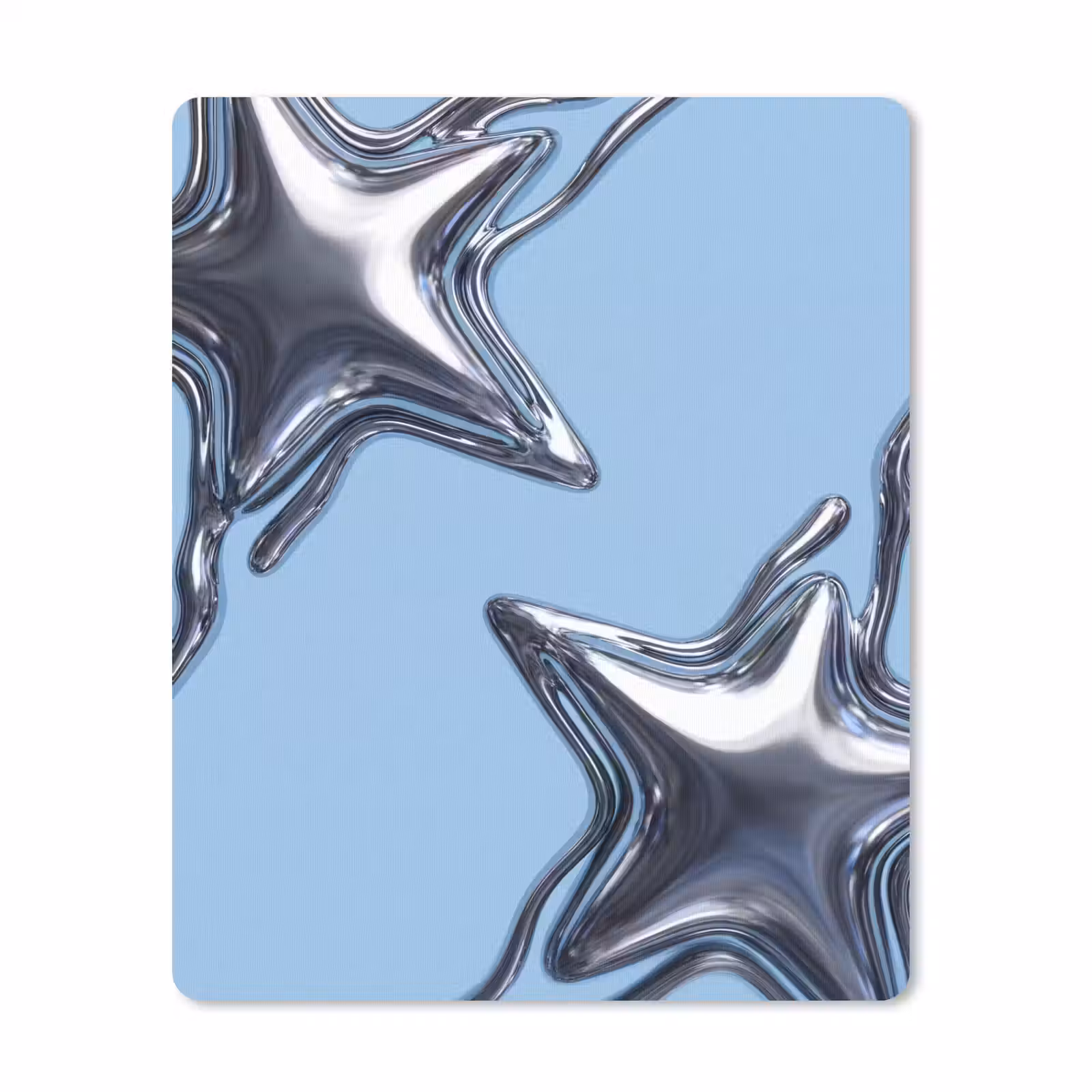 Mauspad - Sterne – Flüssig – Silber — 1