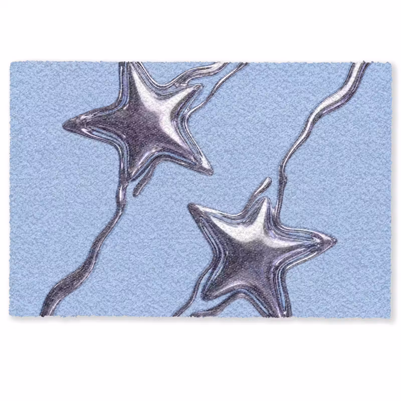 Fußmatte - Sterne – Flüssig – Silber — 1