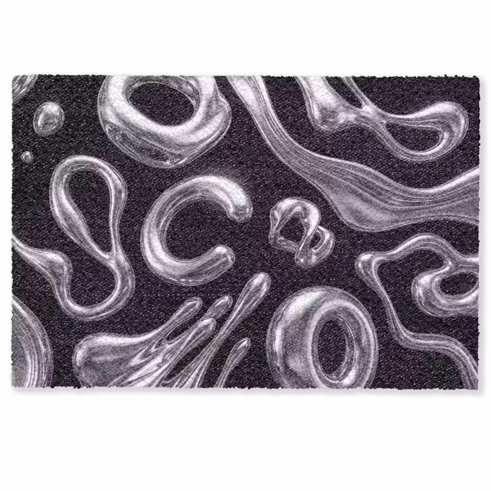 Fußmatte - Zusammenfassung – Formen – Silber — 1
