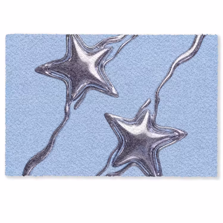 Fußmatte - Sterne – Flüssig – Silber — 1