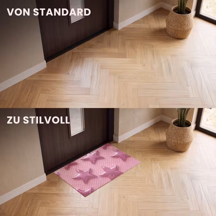 Fußmatte - Sterne – Rosa – Abstrakt — 3