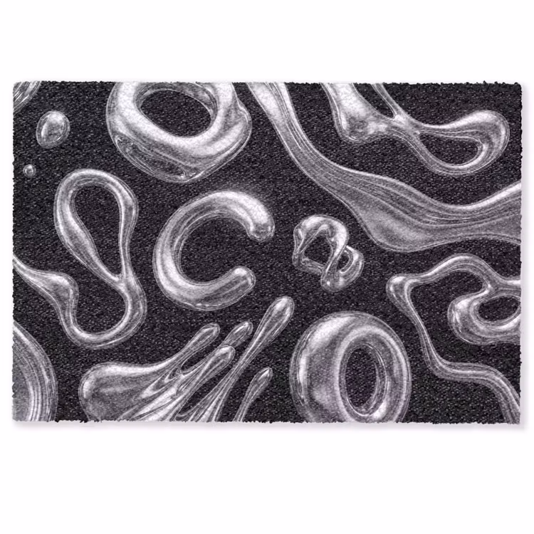 Fußmatte - Zusammenfassung – Formen – Silber — 1