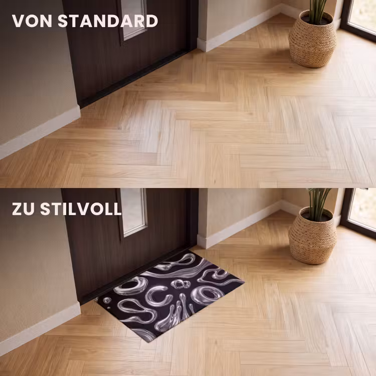 Fußmatte - Zusammenfassung – Formen – Silber — 3