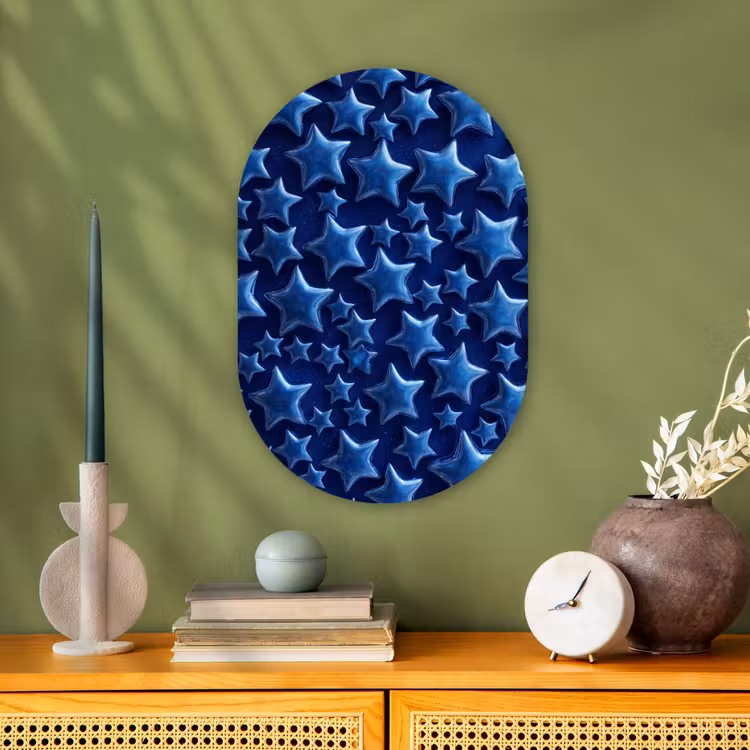 Forexbild Oval - Muster mit blauen Sternen — 3