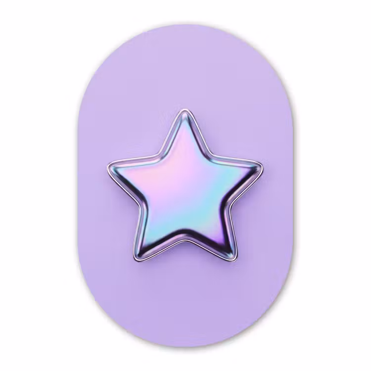 Forexbild Oval - Stern – Holografisch – Modern — 1