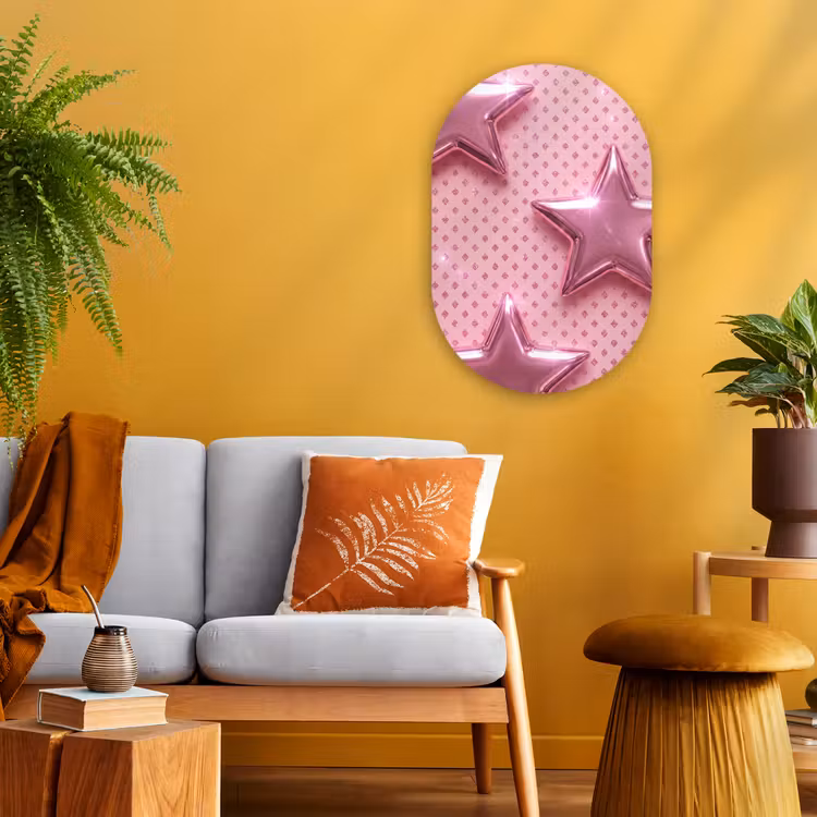 Forexbild Oval - Sterne – Rosa – Abstrakt — 2
