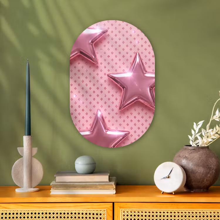 Forexbild Oval - Sterne – Rosa – Abstrakt — 3