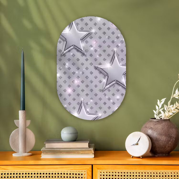 Forexbild Oval - Sterne – Silber – Abstrakt — 3