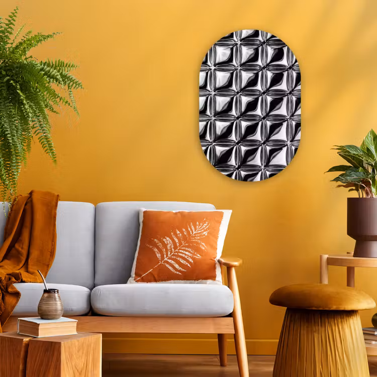 Forexbild Oval - Muster – Abstrakt – Schwarz-Weiß — 2