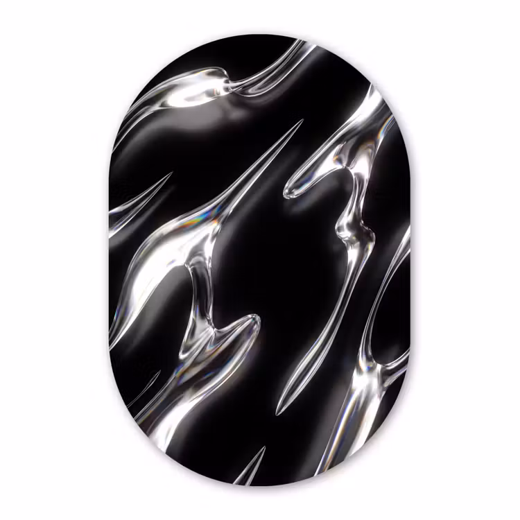 Glasbild Oval - Glas – Formen – Abstrakt — 1