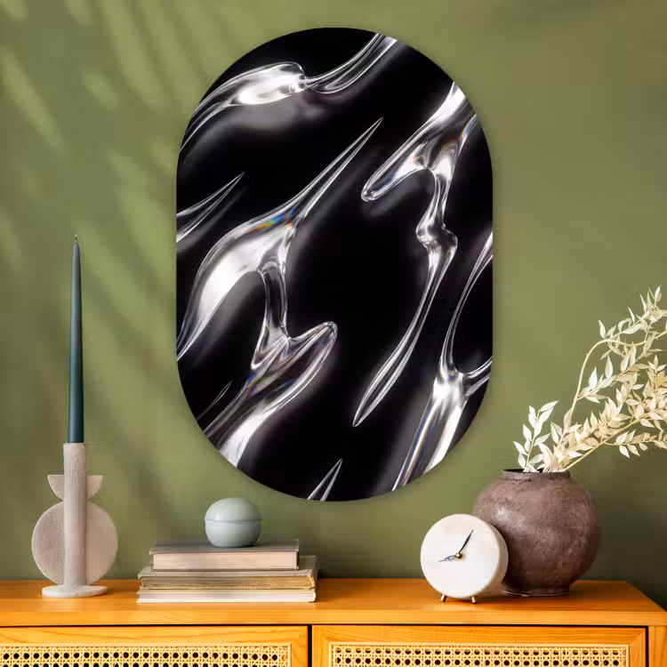 Glasbild Oval - Glas – Formen – Abstrakt — 2
