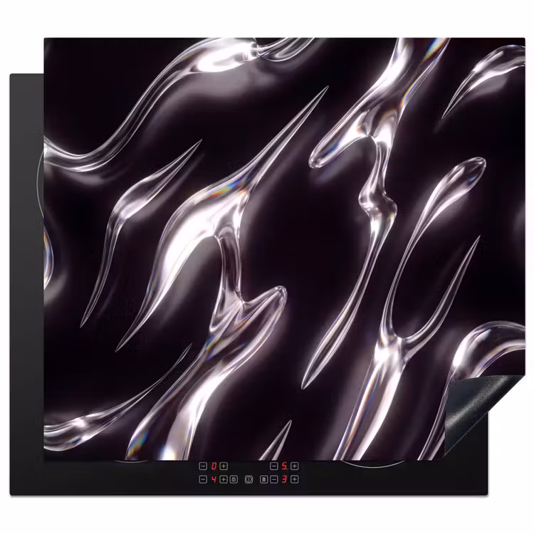 Herdabdeckplatte - Glas – Formen – Abstrakt — 1
