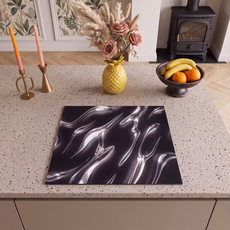 Herdabdeckplatte - Glas – Formen – Abstrakt — 2
