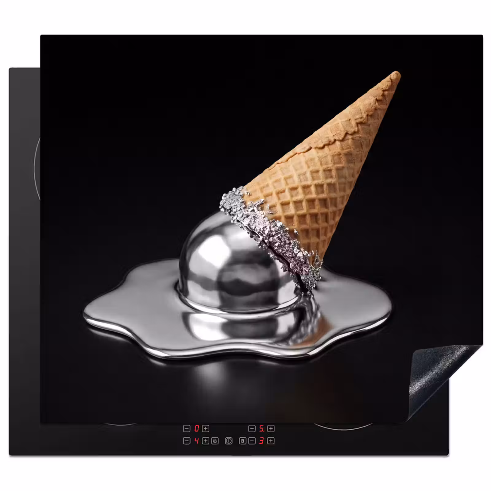 Herdabdeckplatte - Eis – Metall – Abstrakt — 1