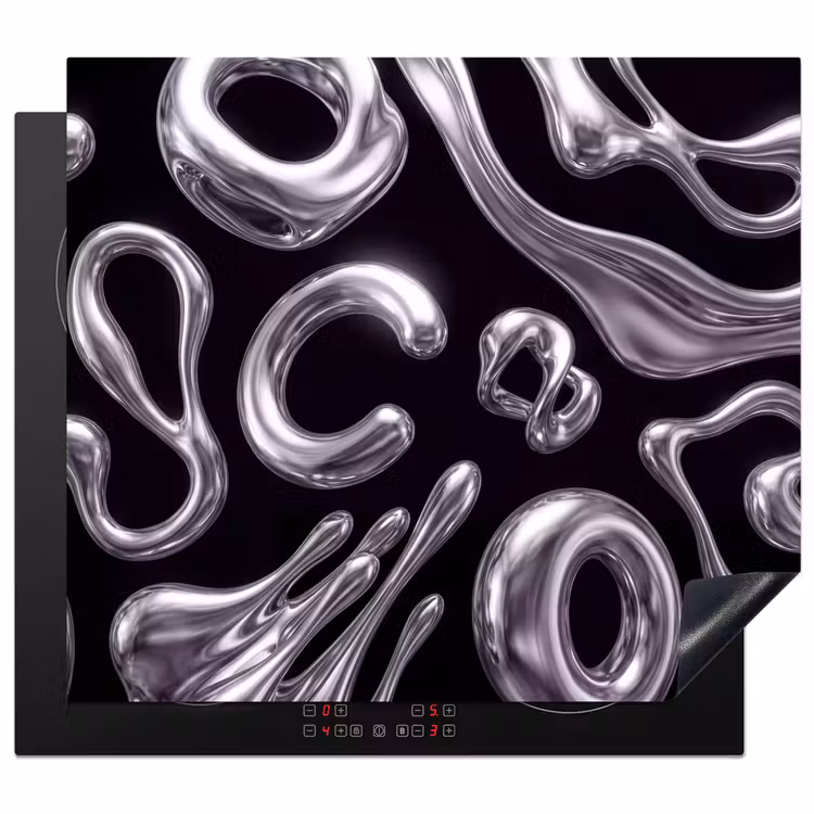 Herdabdeckplatte - Zusammenfassung – Formen – Silber — 1