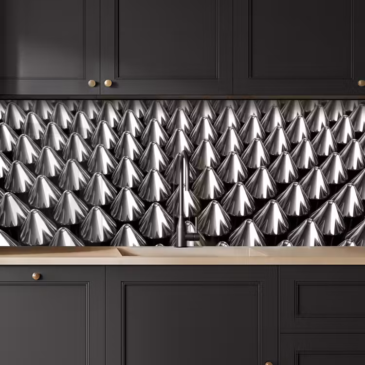 Küchenrückwand - Metallkegel – Muster — 6