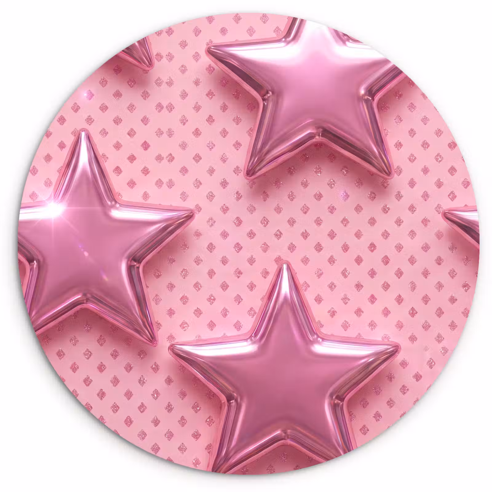 Forexbild Rund - Sterne – Rosa – Abstrakt — 1