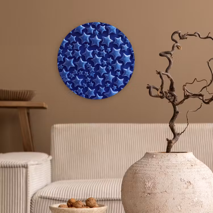 Forexbild Rund - Muster mit blauen Sternen — 2