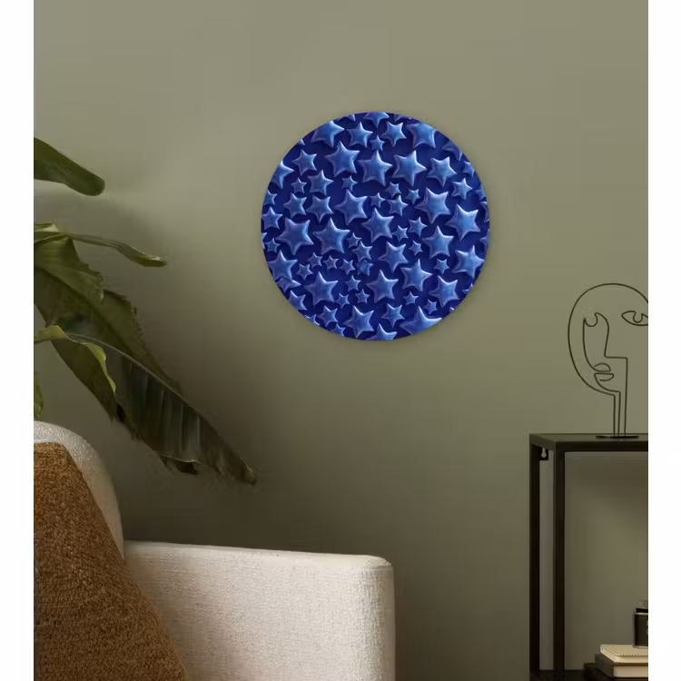 Forexbild Rund - Muster mit blauen Sternen — 3