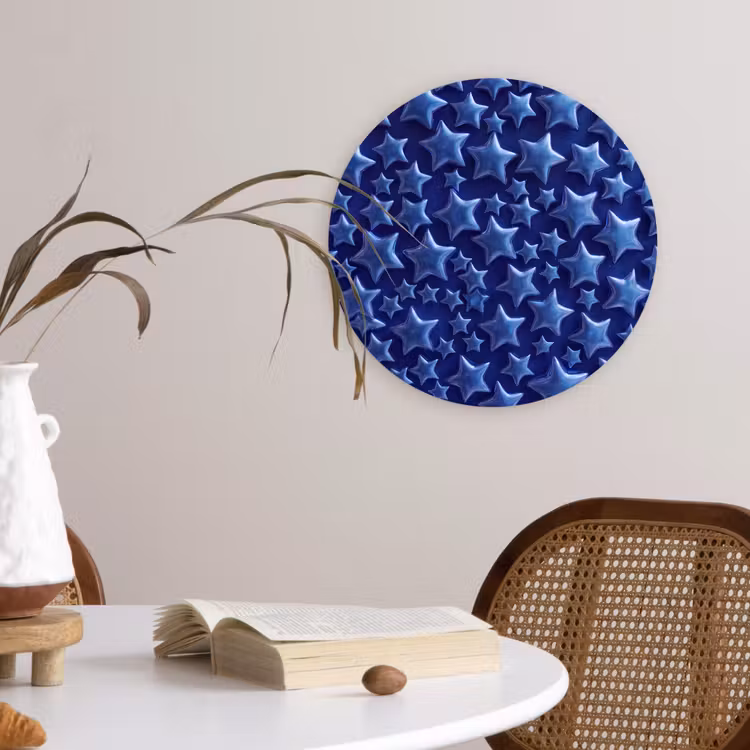 Forexbild Rund - Muster mit blauen Sternen — 4