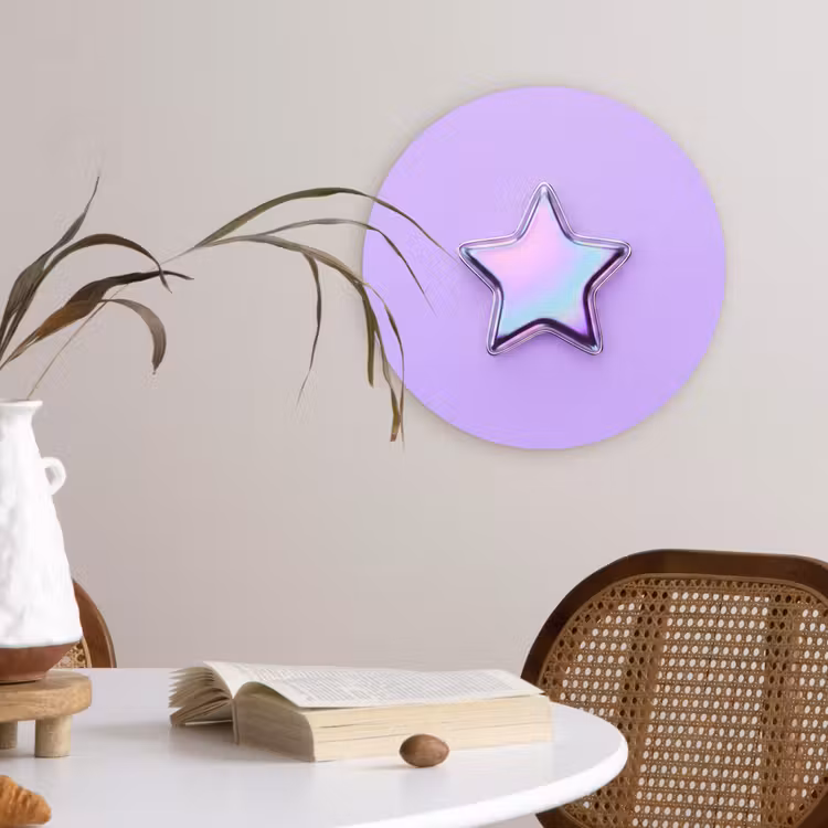Forexbild Rund - Stern – Holografisch – Modern — 4