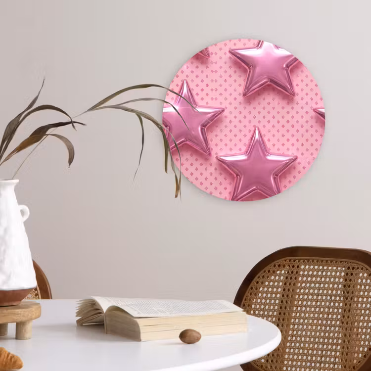 Forexbild Rund - Sterne – Rosa – Abstrakt — 4