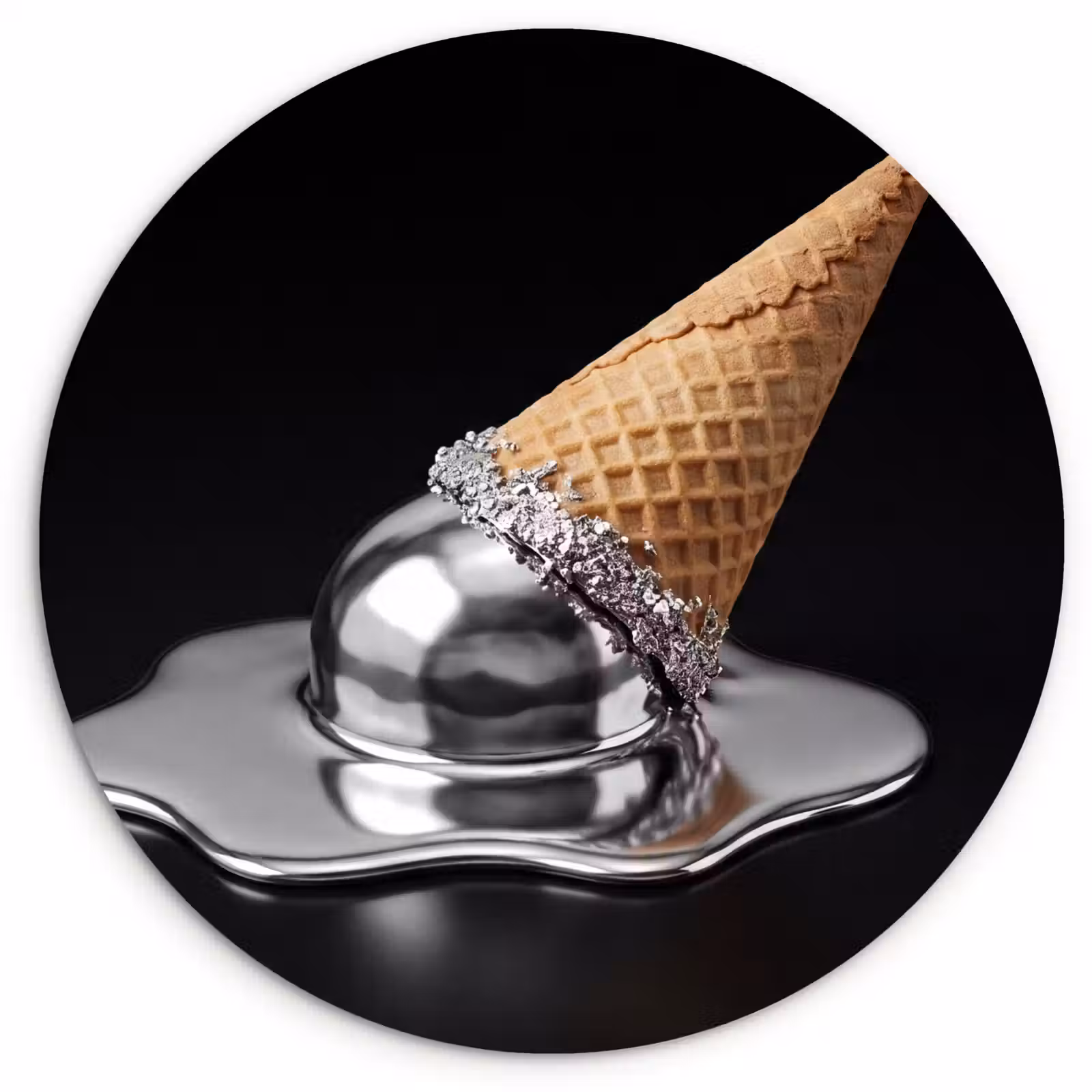 Forexbild Rund - Eis – Metall – Abstrakt — 1