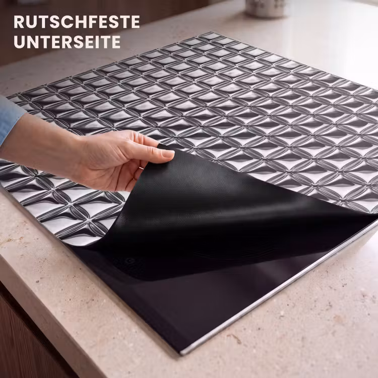 Herdabdeckplatte - Muster – Abstrakt – Schwarz-Weiß — 9