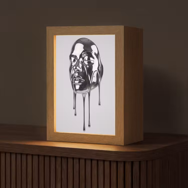 Personalisierte Lightbox - Kopf – Schmelzend – Abstrakt — 1