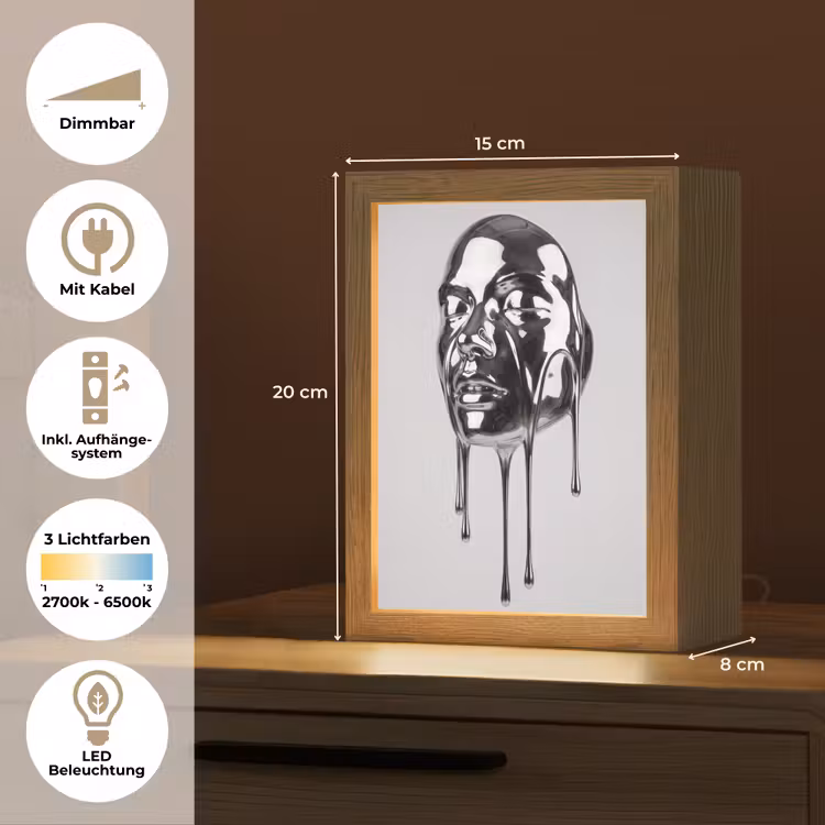 Personalisierte Lightbox - Kopf – Schmelzend – Abstrakt — 6