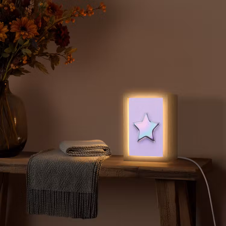 Personalisierte Lightbox - Stern – Holografisch – Modern — 3