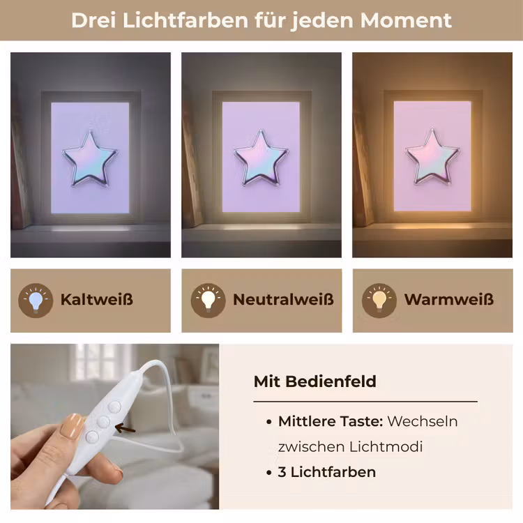 Personalisierte Lightbox - Stern – Holografisch – Modern — 7