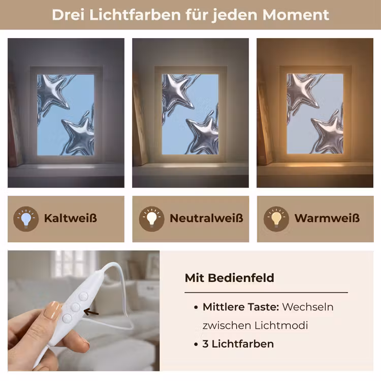 Personalisierte Lightbox - Sterne – Flüssig – Silber — 7