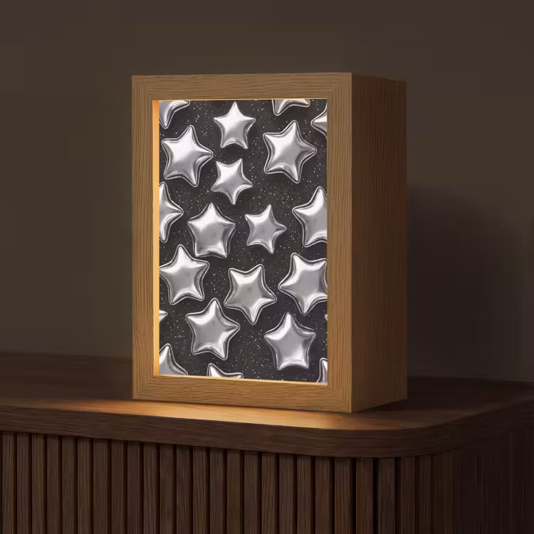 Personalisierte Lightbox - Sterne – Glänzend – Muster — 1