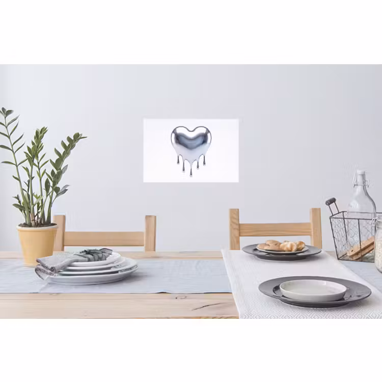 Wandtattoo – Silbernes Herz – Abstrakt — 4