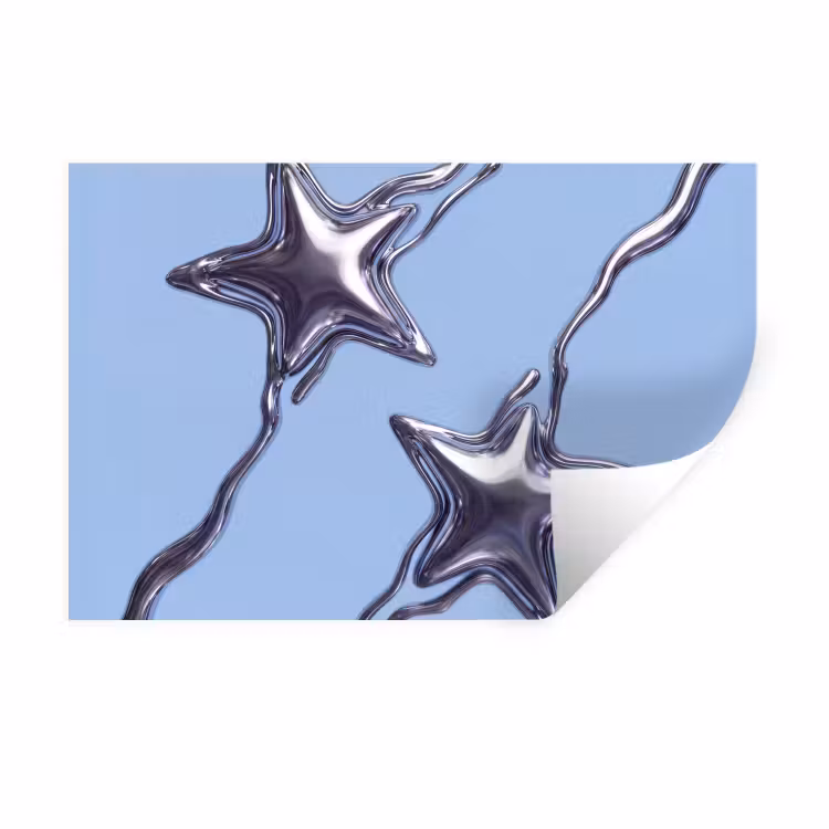 Wandtattoo – Sterne – Flüssig – Silber — 1