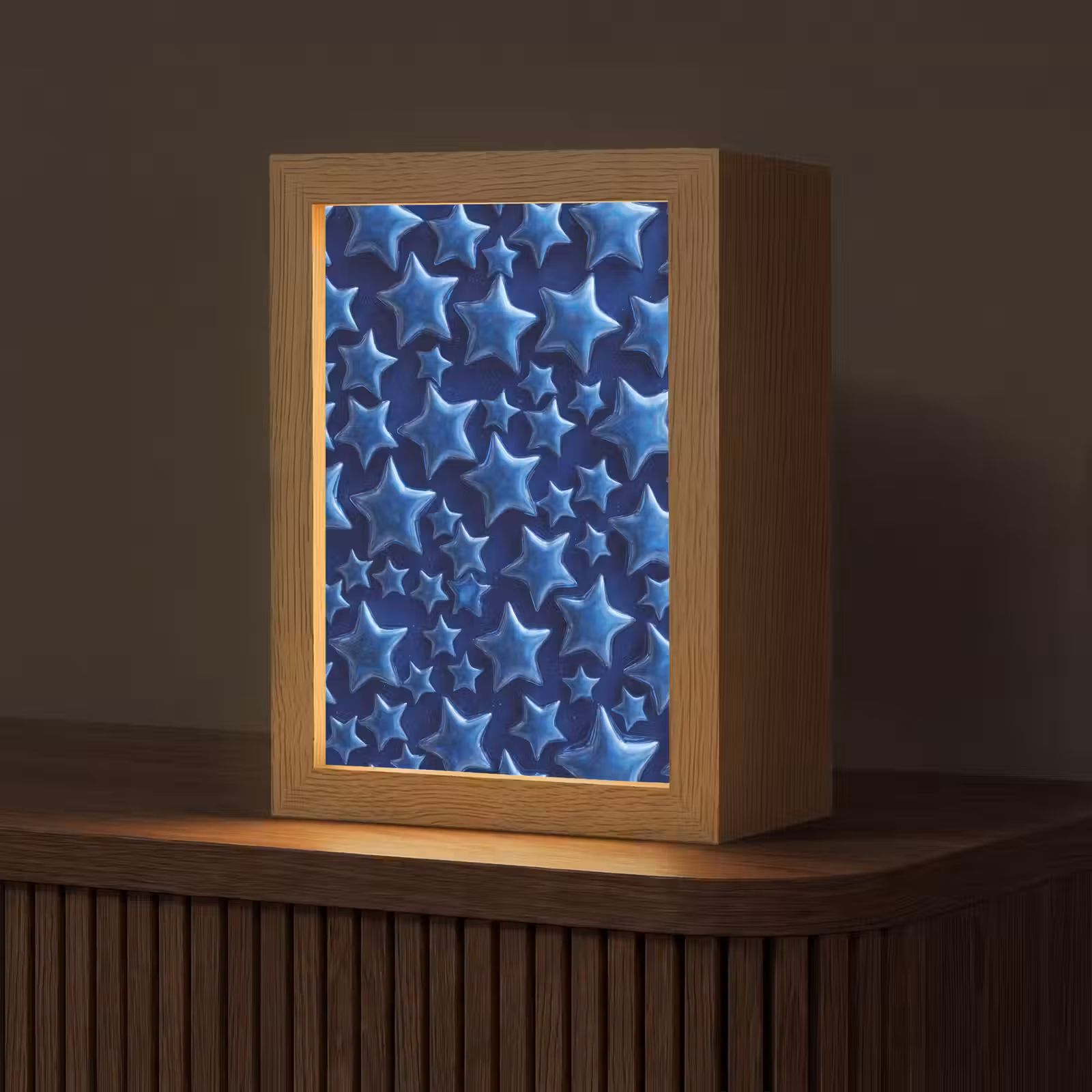 Personalisierte Lightbox - Muster mit blauen Sternen — 1